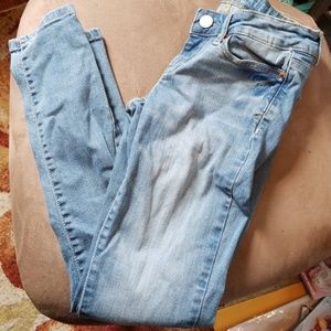 Light Denim Skinny Jean Leggings